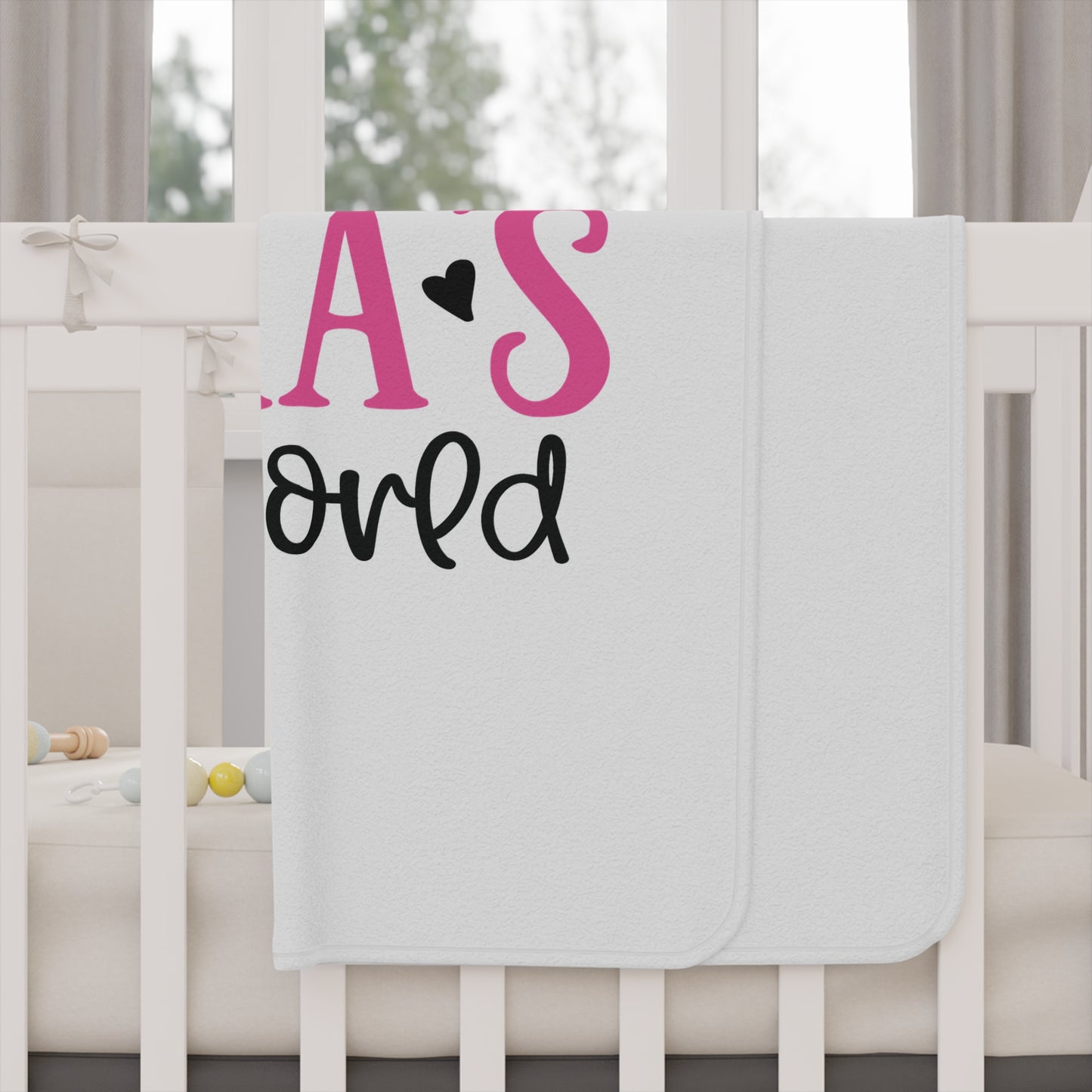 Daddys Little Girl Mamas Whole World - Toddler Blanket