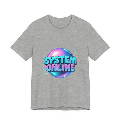 System Online T-Shirt — Retro Futuristic Gaming Tee