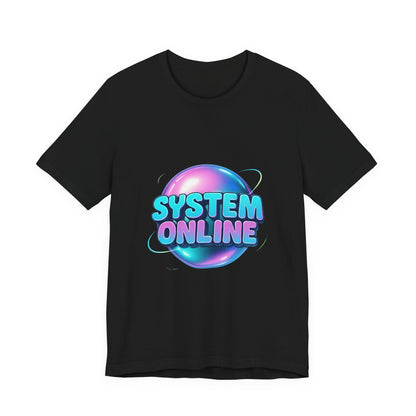 System Online T-Shirt — Retro Futuristic Gaming Tee