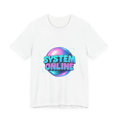 System Online T-Shirt — Retro Futuristic Gaming Tee