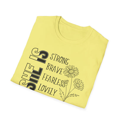 She is Mom Blessed Mom flower Mother's Day T shirt