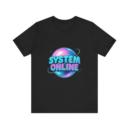 System Online T-Shirt — Retro Futuristic Gaming Tee