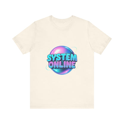 System Online T-Shirt — Retro Futuristic Gaming Tee