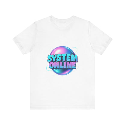 System Online T-Shirt — Retro Futuristic Gaming Tee