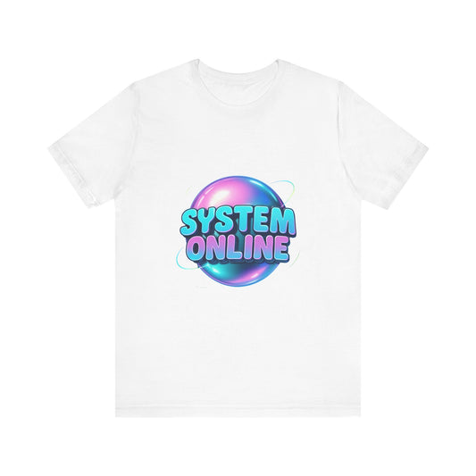 System Online T-Shirt — Retro Futuristic Gaming Tee