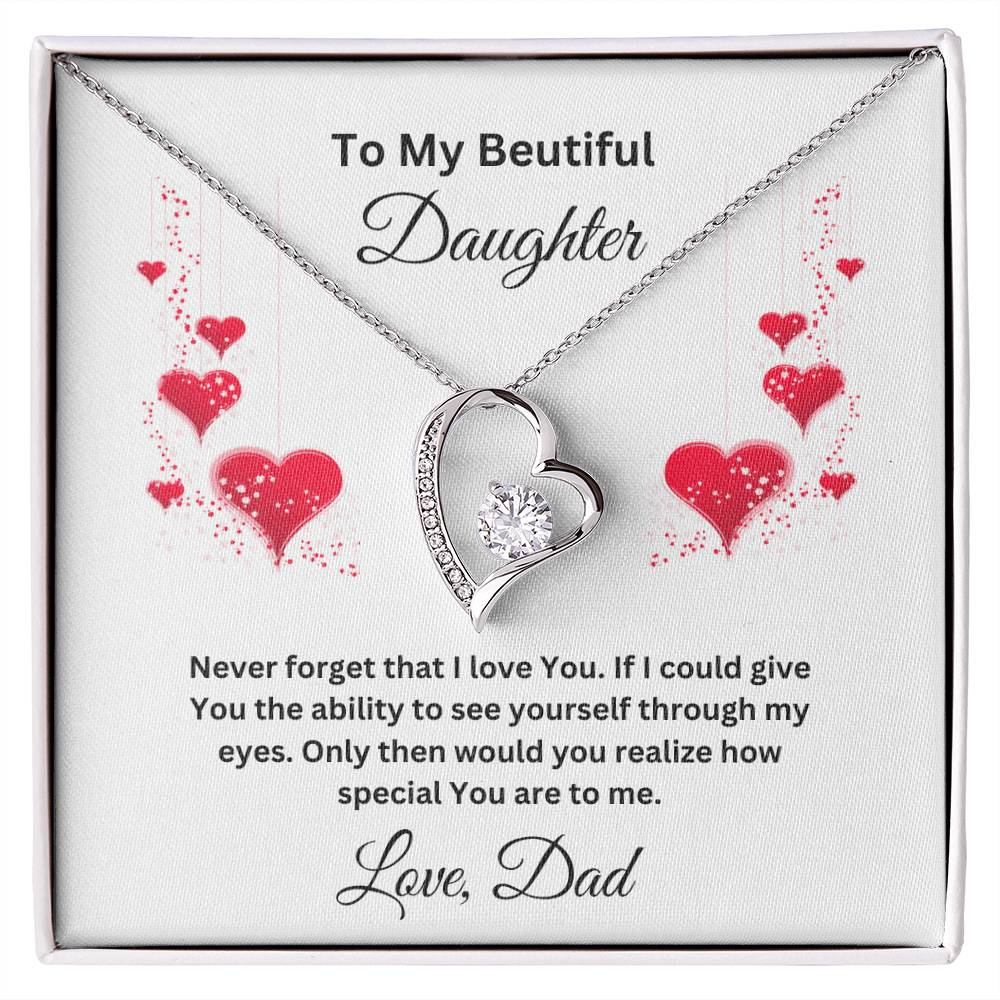 To My Beutiful Daugghter Necklase